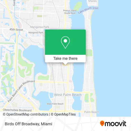 Birds Off Broadway map