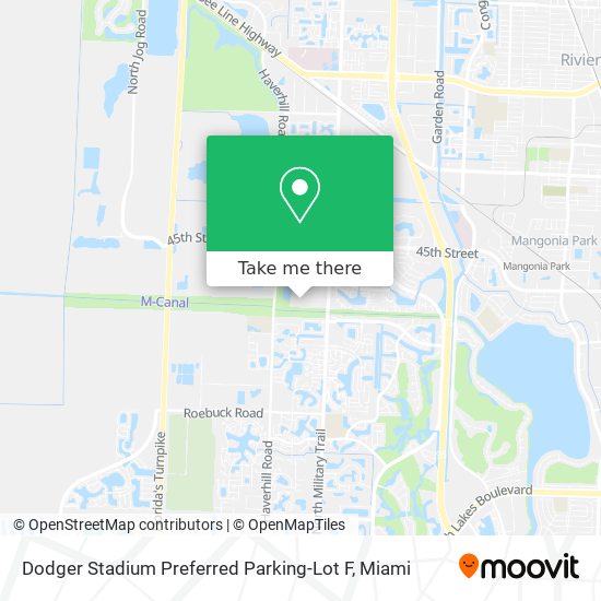 Dodger Stadium Preferred Parking-Lot F map
