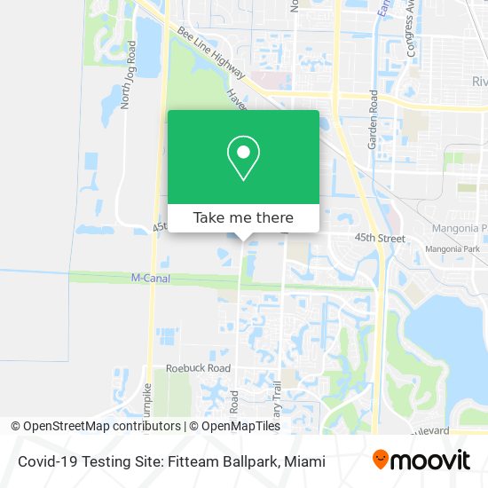 Covid-19 Testing Site: Fitteam Ballpark map