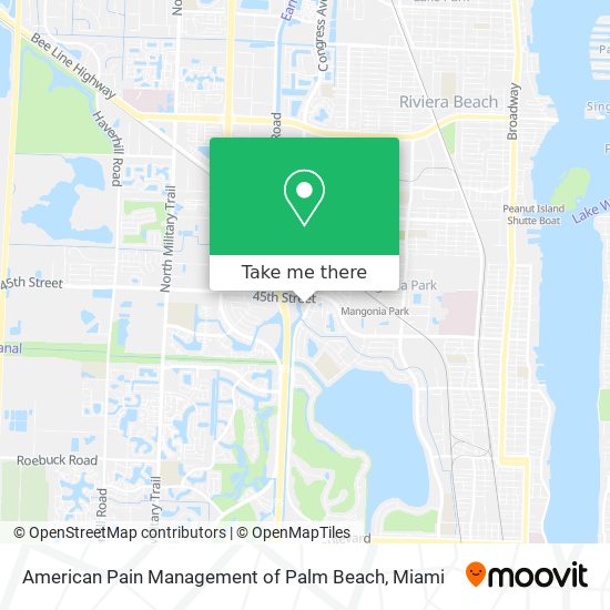 American Pain Management of Palm Beach map