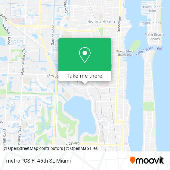 metroPCS Fl-45th St map