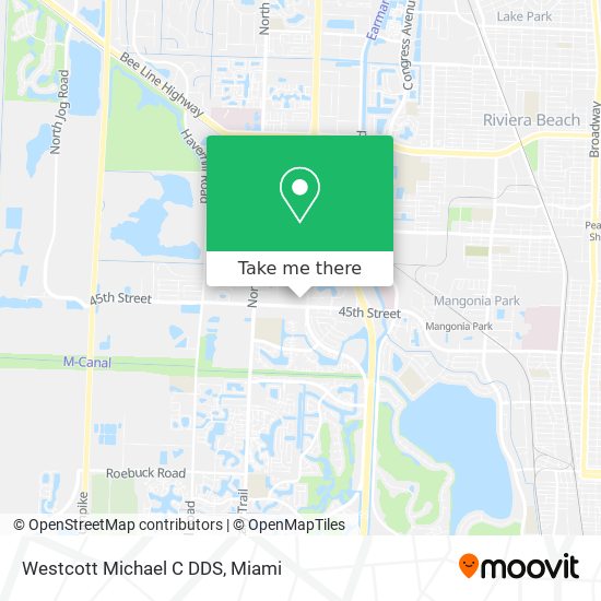 Westcott Michael C DDS map