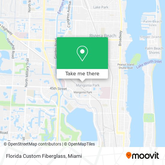Florida Custom Fiberglass map