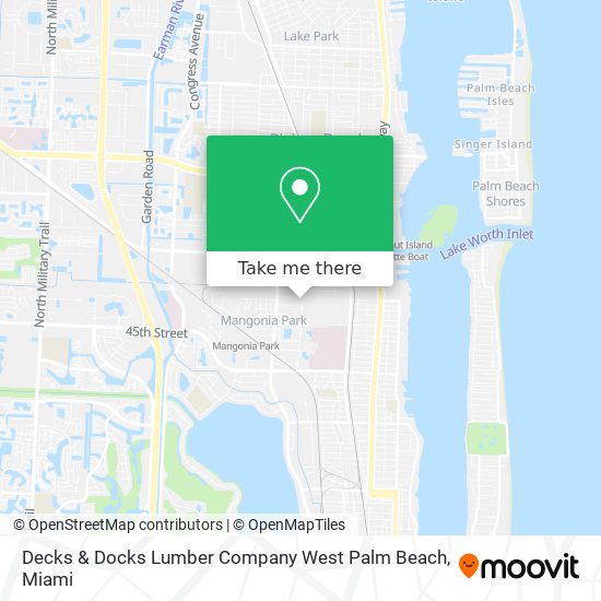 Mapa de Decks & Docks Lumber Company West Palm Beach