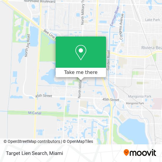 Target Lien Search map