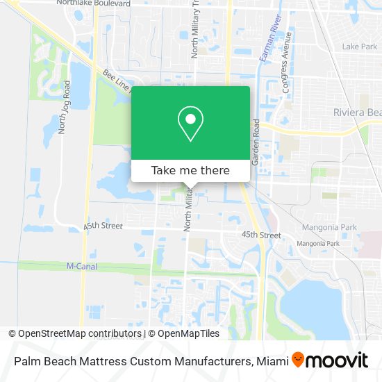 Palm Beach Mattress Custom Manufacturers map