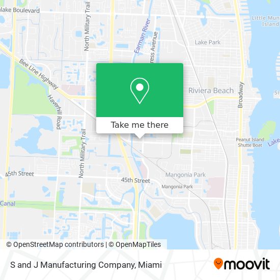 S and J Manufacturing Company map