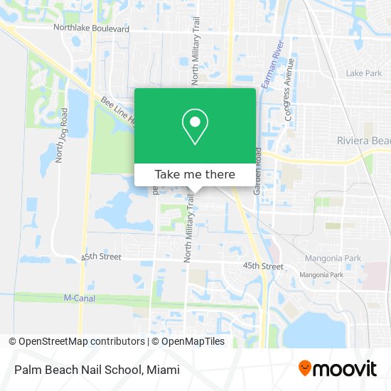 Palm Beach Nail School map