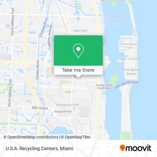 Mapa de U.S.A. Recycling Centers