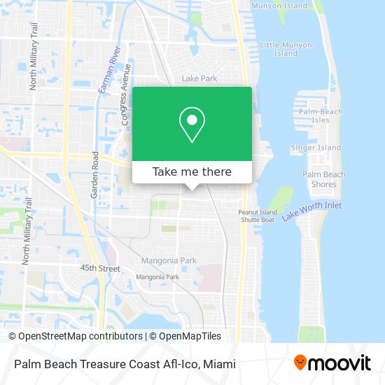 Palm Beach Treasure Coast Afl-Ico map