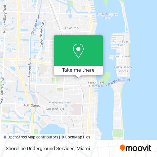 Mapa de Shoreline Underground Services