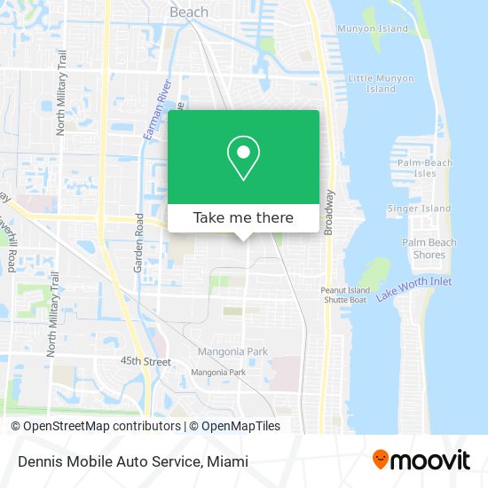 Dennis Mobile Auto Service map
