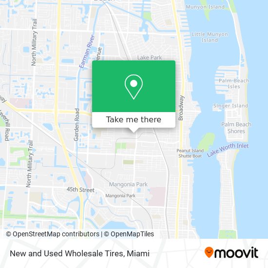 New and Used Wholesale Tires map