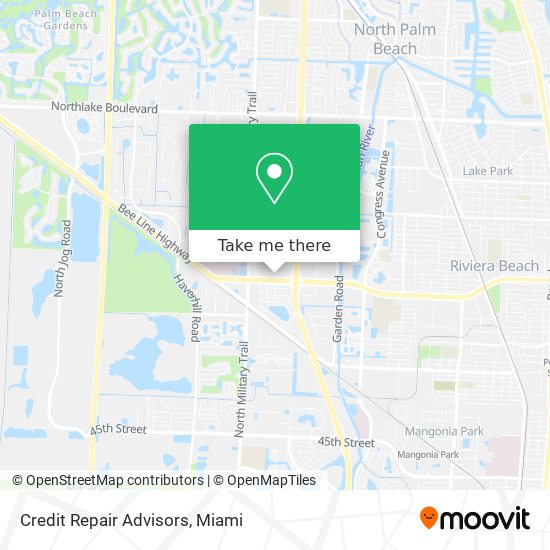 Credit Repair Advisors map