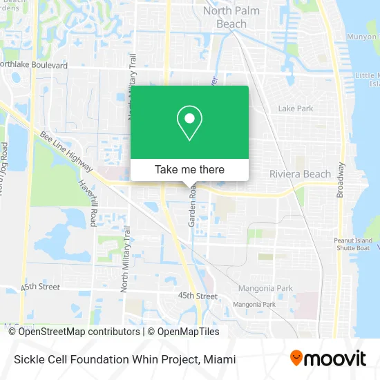 Sickle Cell Foundation Whin Project map
