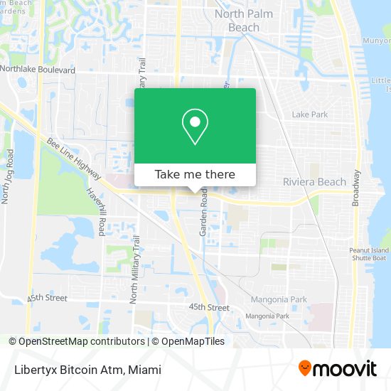 Mapa de Libertyx Bitcoin Atm