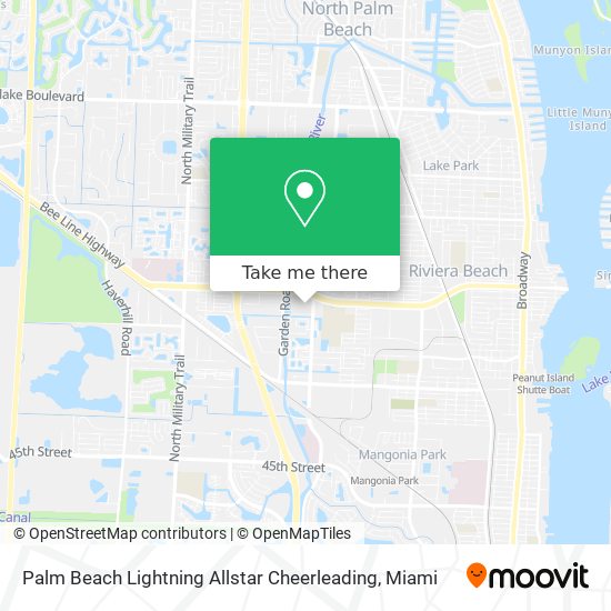Mapa de Palm Beach Lightning Allstar Cheerleading