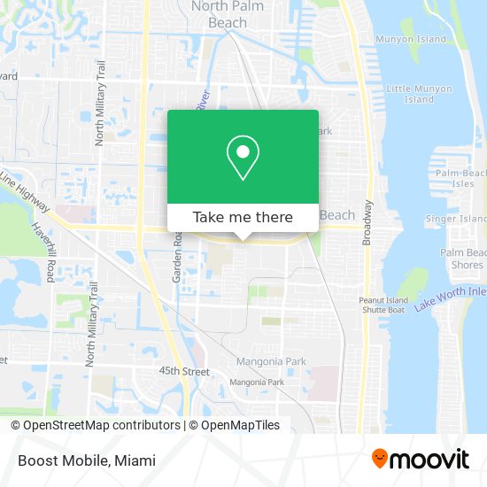 Mapa de Boost Mobile