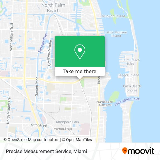 Mapa de Precise Measurement Service