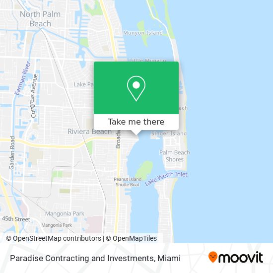 Paradise Contracting and Investments map