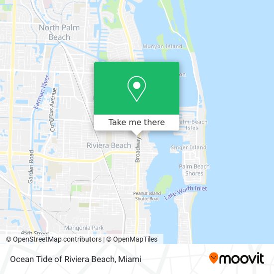 Mapa de Ocean Tide of Riviera Beach