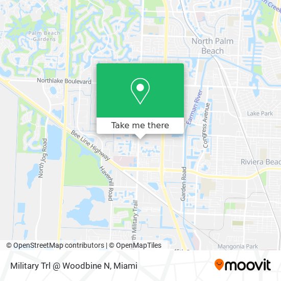 Military Trl @ Woodbine N map