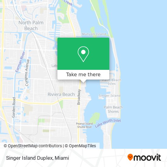 Singer Island Duplex map
