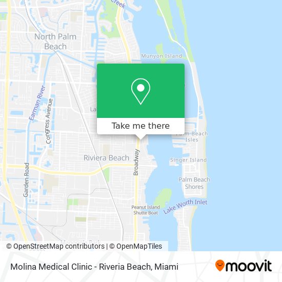 Mapa de Molina Medical Clinic - Riveria Beach