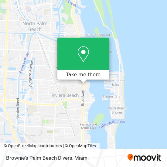 Mapa de Brownie's Palm Beach Divers