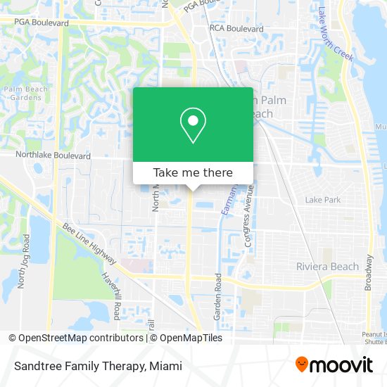 Sandtree Family Therapy map