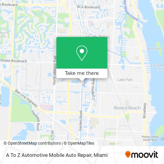 Mapa de A To Z Automotive Mobile Auto Repair