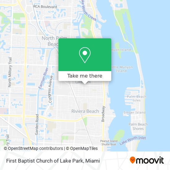 Mapa de First Baptist Church of Lake Park