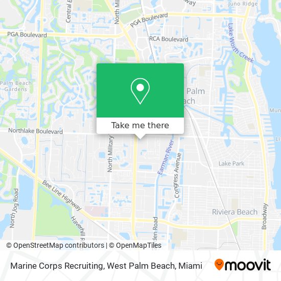 Marine Corps Recruiting, West Palm Beach map