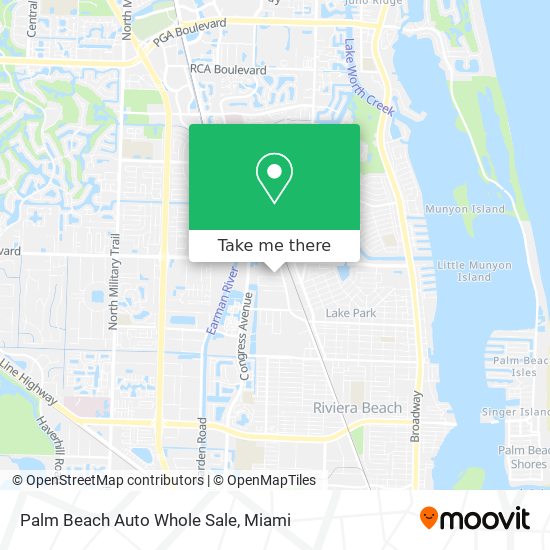 Palm Beach Auto Whole Sale map