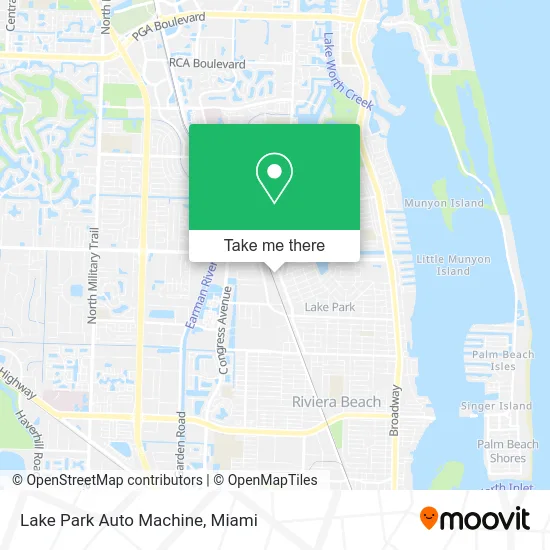 Lake Park Auto Machine map