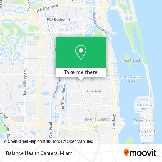 Mapa de Balance Health Centers
