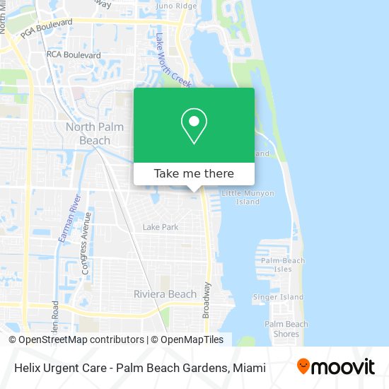 Mapa de Helix Urgent Care - Palm Beach Gardens