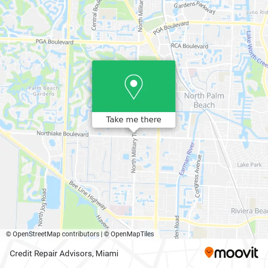 Credit Repair Advisors map