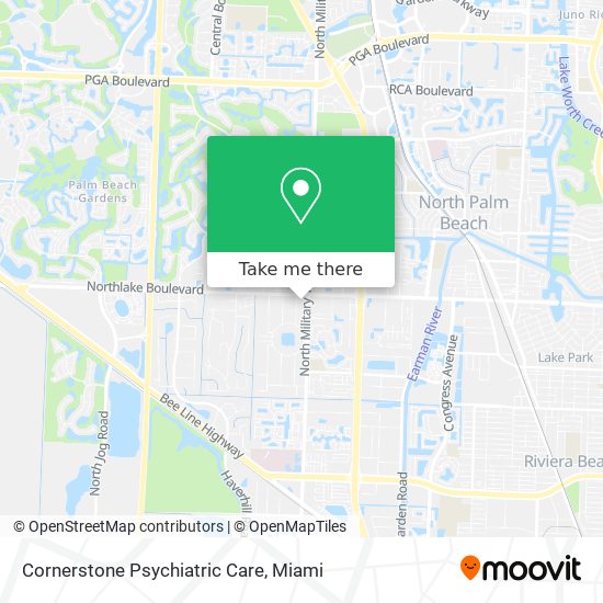Cornerstone Psychiatric Care map