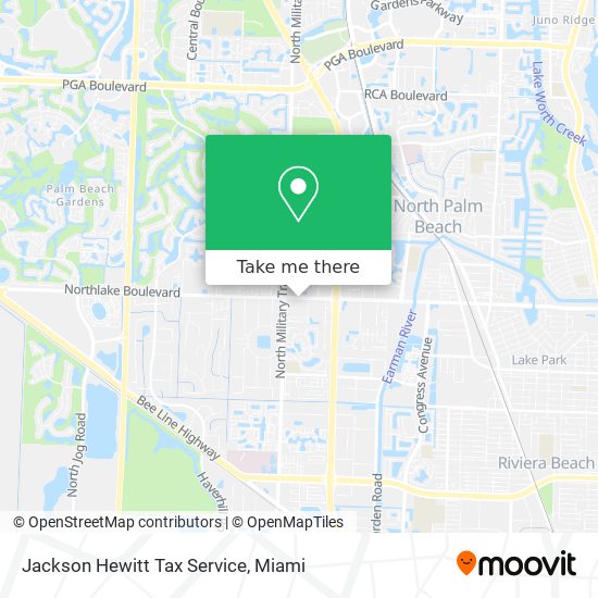 Jackson Hewitt Tax Service map