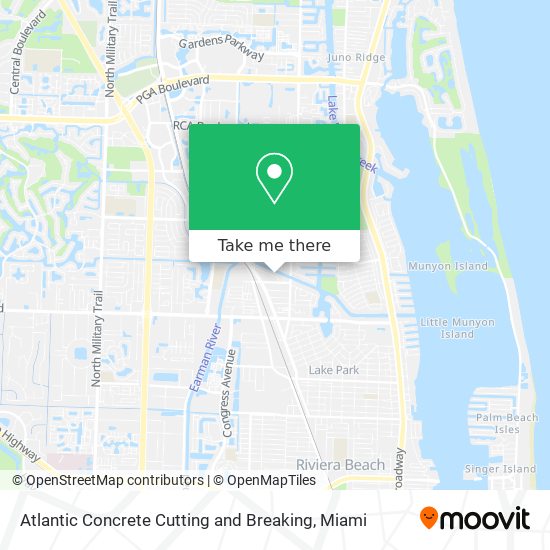 Atlantic Concrete Cutting and Breaking map