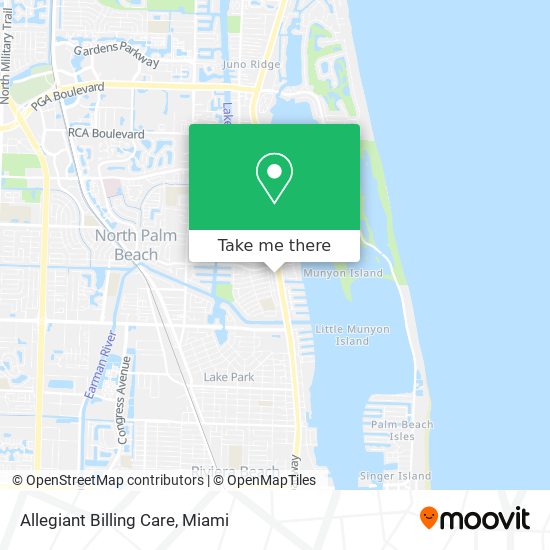 Allegiant Billing Care map