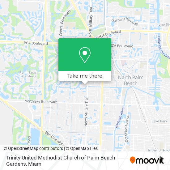 Trinity United Methodist Church of Palm Beach Gardens map