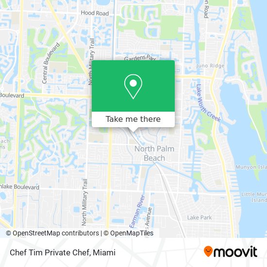 Mapa de Chef Tim Private Chef