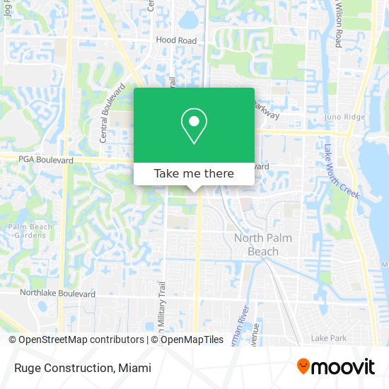 Ruge Construction map