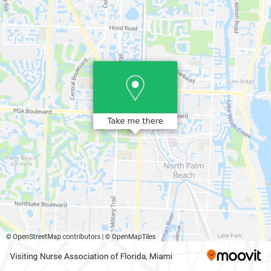 Visiting Nurse Association of Florida map