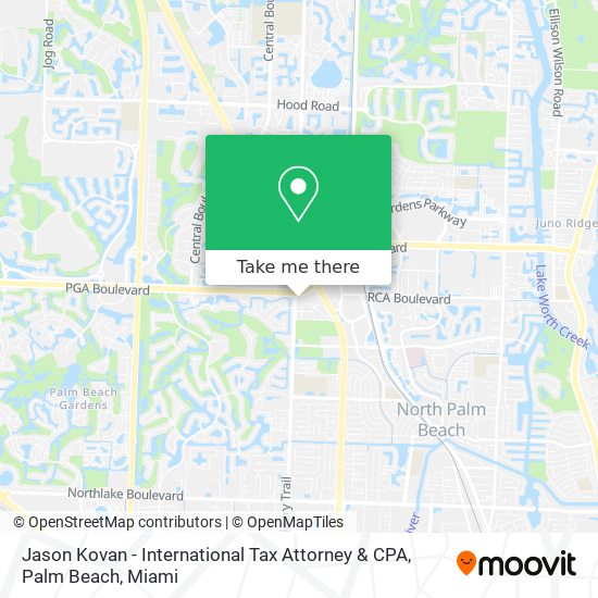 Jason Kovan - International Tax Attorney & CPA, Palm Beach map