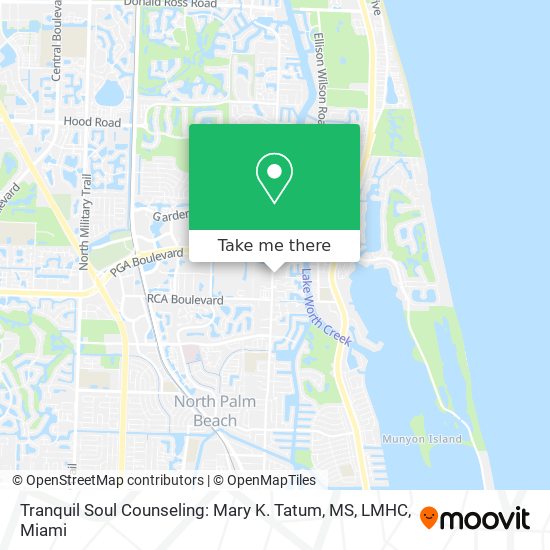 Mapa de Tranquil Soul Counseling: Mary K. Tatum, MS, LMHC