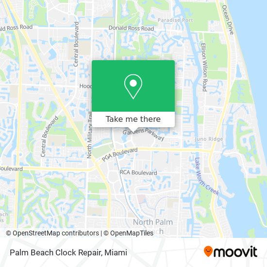 Palm Beach Clock Repair map