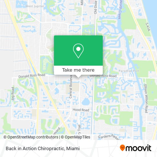Back in Action Chiropractic map